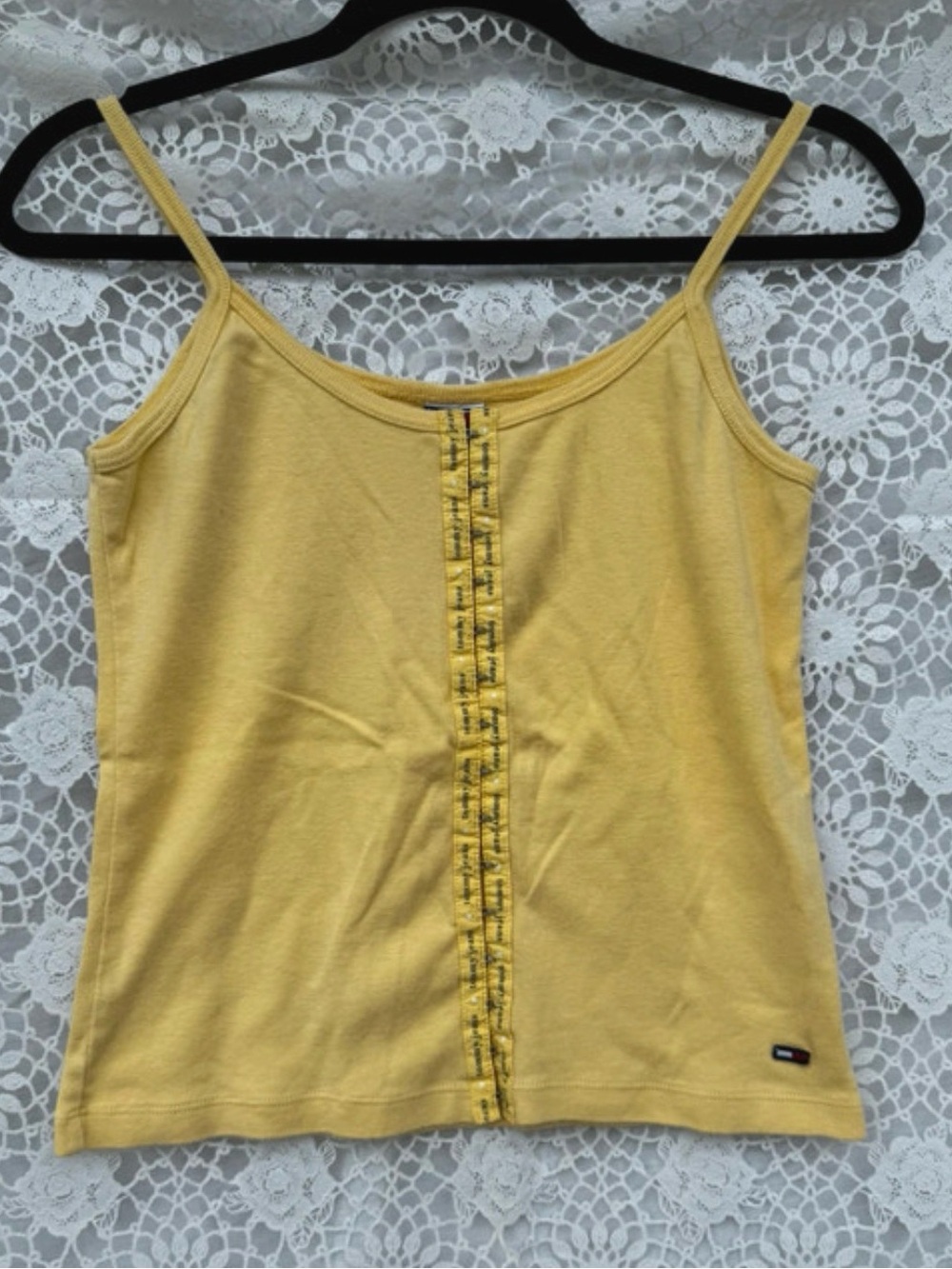 Tommy Jeans Yellow Spaghetti Strap Tank Top